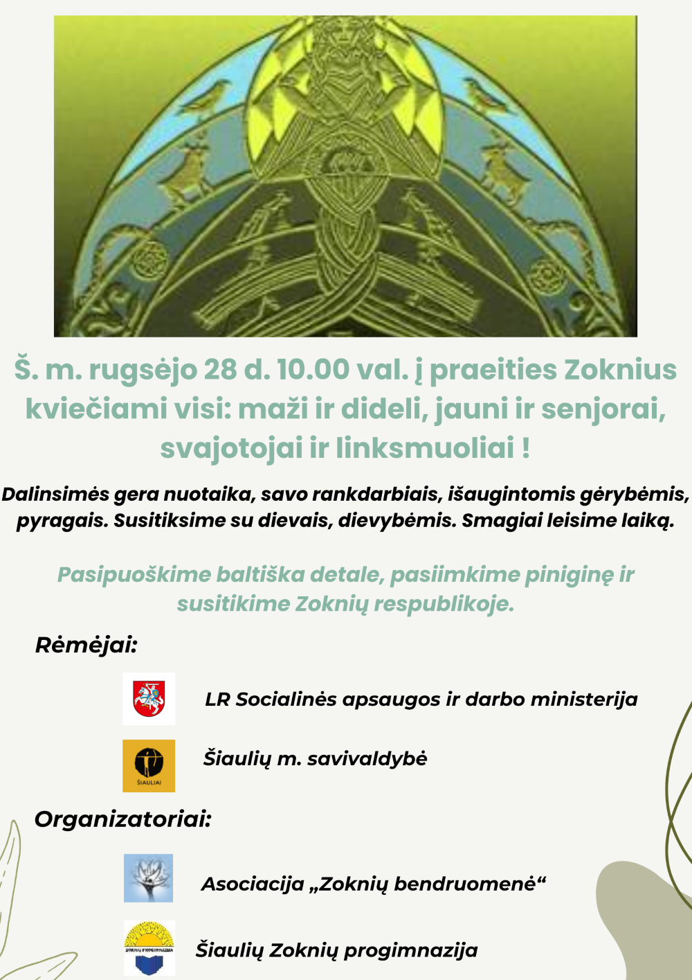 ZOKNIU BENDRUOMENE KVIETIMAS 2024